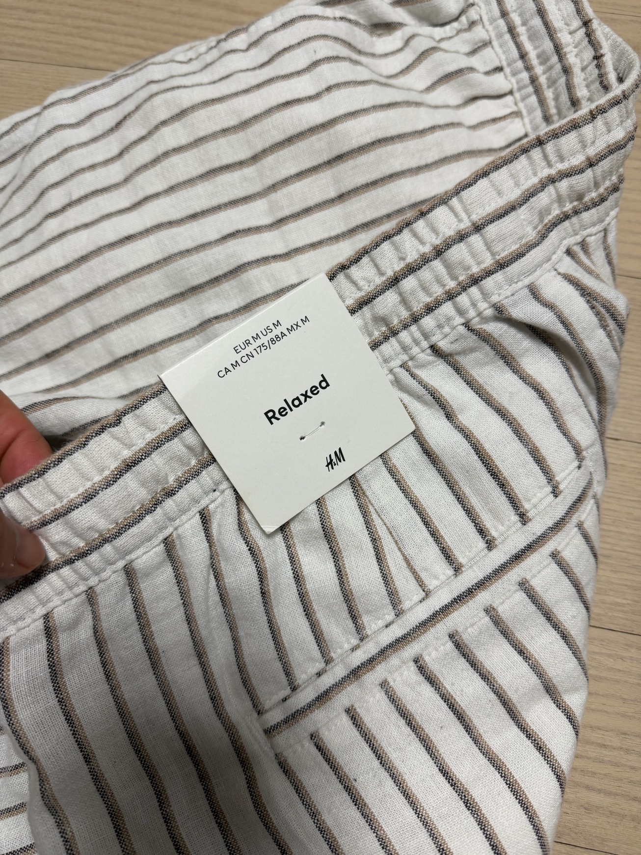 H&M 에이치엔앰 스트라이프 린넨 팬츠 새상품 M 5