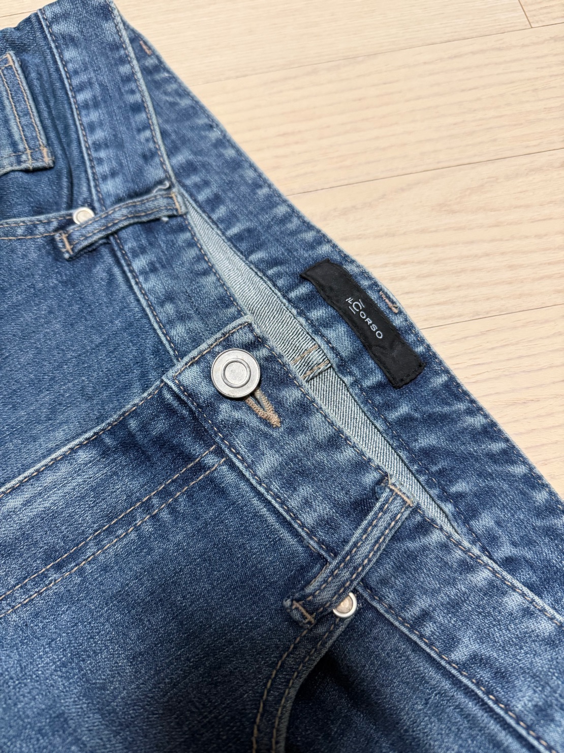 일꼬르소 남성 워싱 데님 진청 청바지 86 4