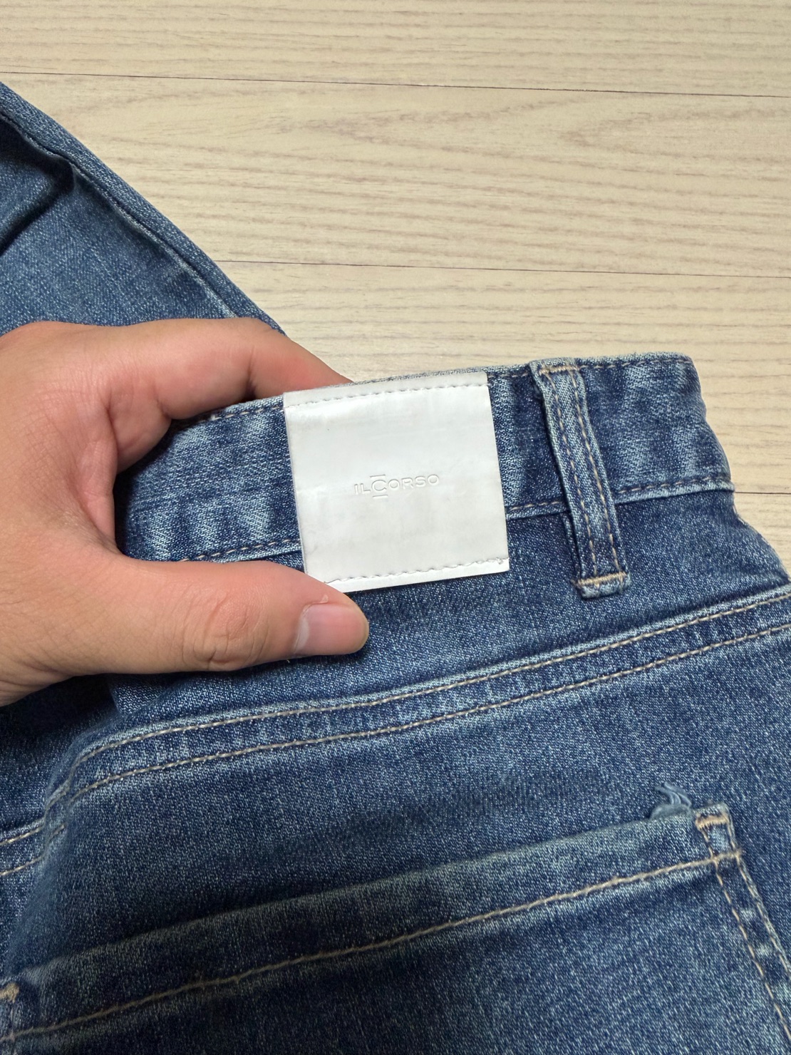 일꼬르소 남성 워싱 데님 진청 청바지 86 5