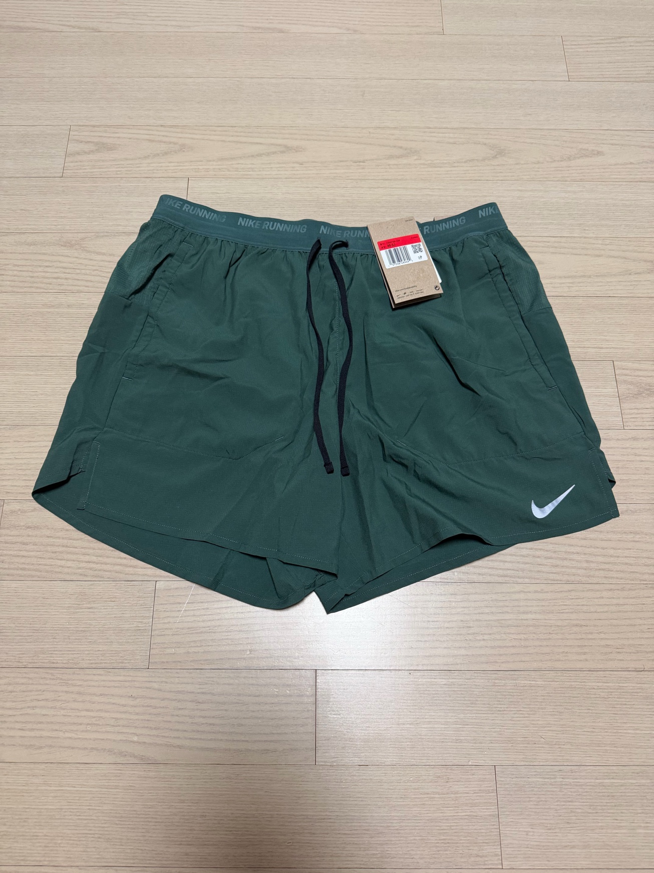 나이키 스우시 러닝 반바지 그린 L 새상품