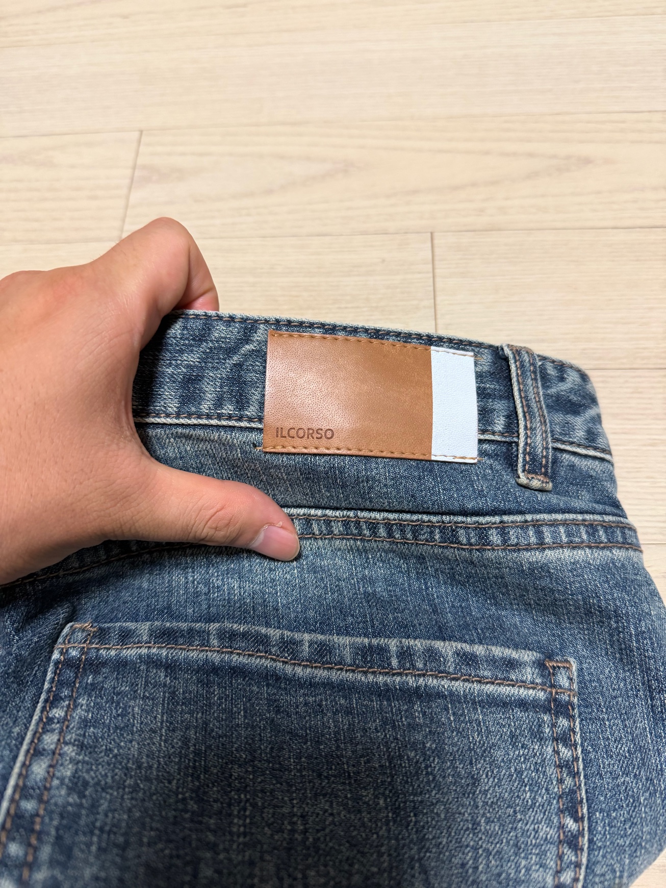 일꼬르소 남성 워싱 데님 진청 청바지 86 4