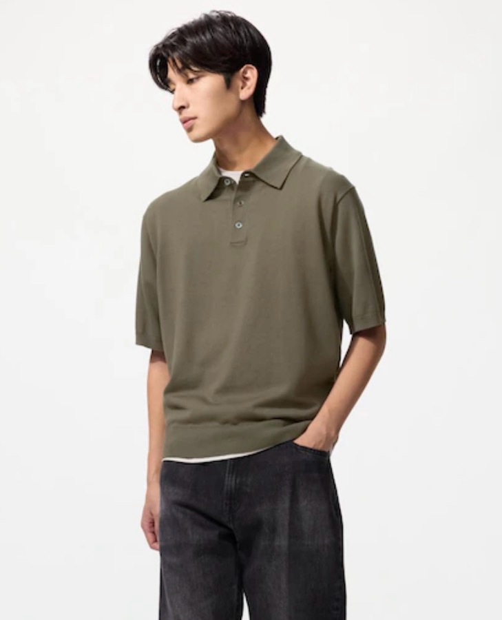 유니클로 U 워셔블 니트 폴로 스웨터 XL 새상품 2