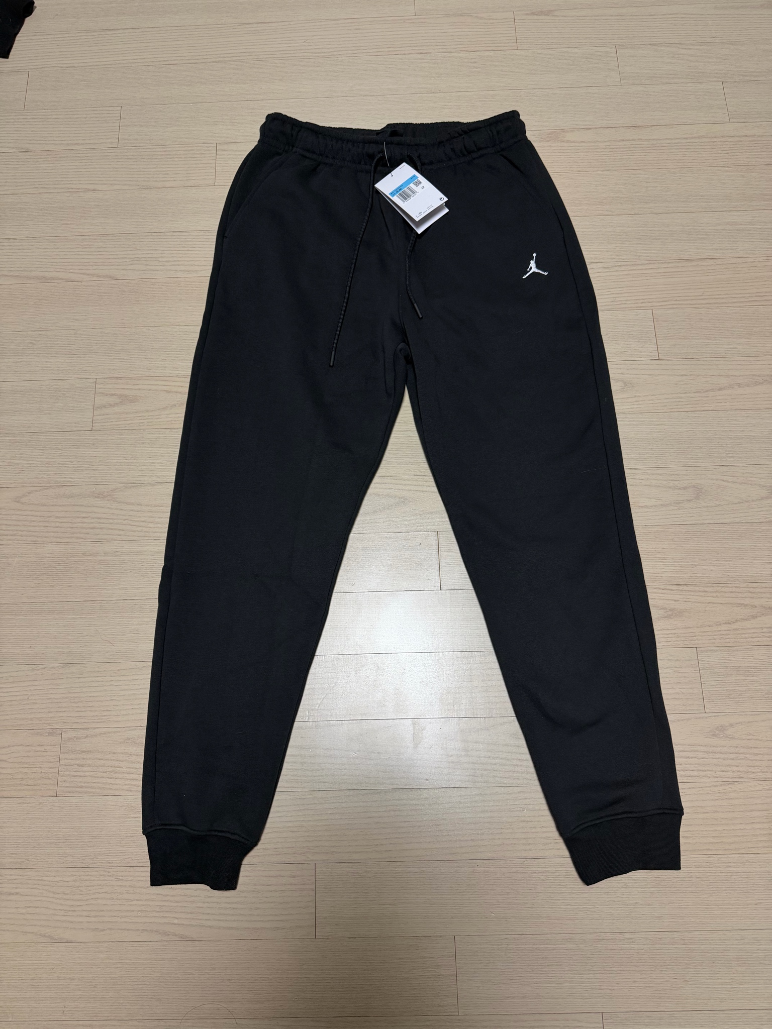 나이키 조던 기모 자수 조거팬츠 새상품 블랙 M 2