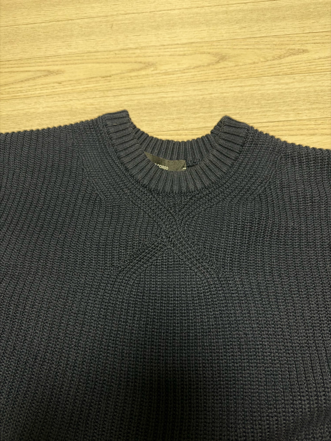 일꼬르소 세미오버핏 캐시미어 혼방 니트 다크네이비 L 4