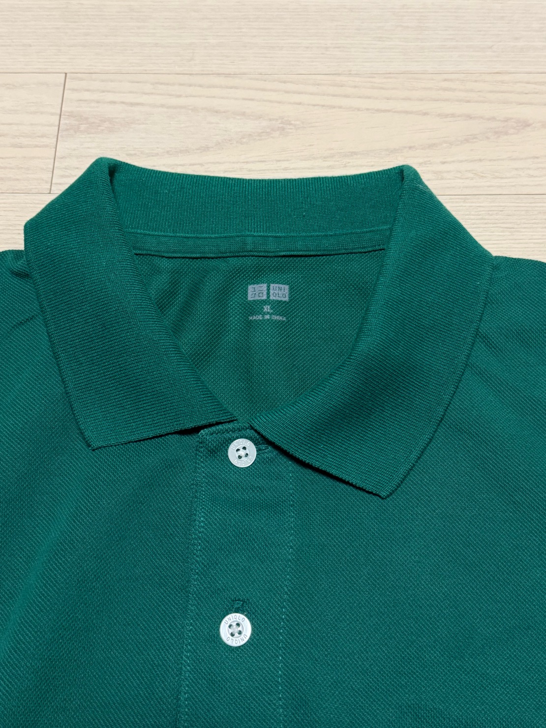 유니클로 PK 반팔 카라티 그린 XL 105 3